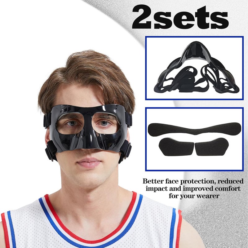 LENASETH Nose Guard for Broken Nose Adjustable Basketball Baseball Softball Face Guards Face Shield Masks for Adults and Teenagers Sports Training Nose Guard Protects Nose and Face from Injury - Image 3